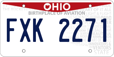 OH license plate FXK2271