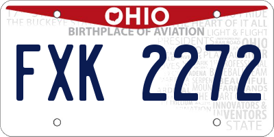OH license plate FXK2272