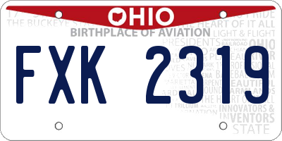 OH license plate FXK2319