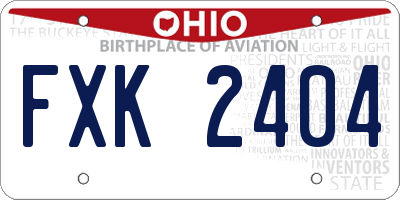 OH license plate FXK2404
