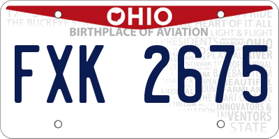 OH license plate FXK2675