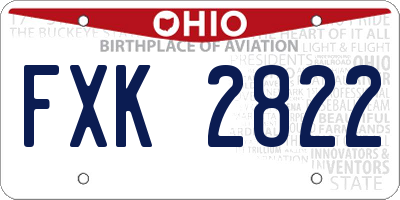 OH license plate FXK2822