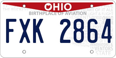 OH license plate FXK2864
