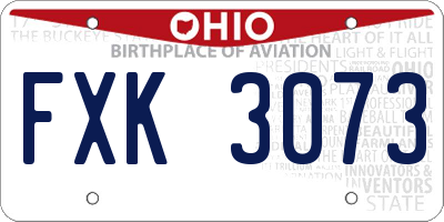 OH license plate FXK3073