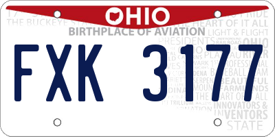 OH license plate FXK3177