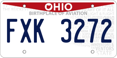 OH license plate FXK3272