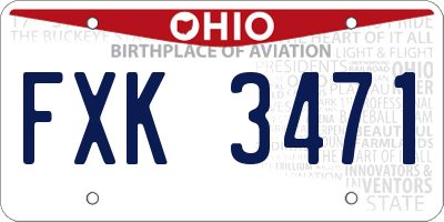 OH license plate FXK3471