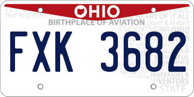 OH license plate FXK3682