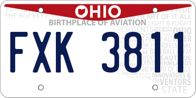 OH license plate FXK3811
