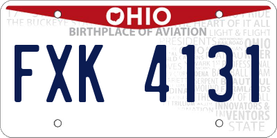 OH license plate FXK4131