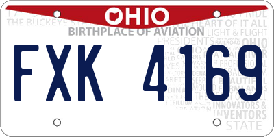 OH license plate FXK4169