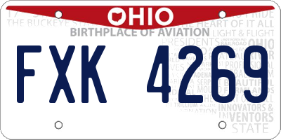 OH license plate FXK4269