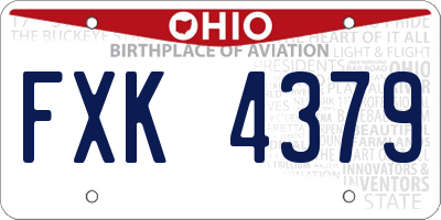 OH license plate FXK4379