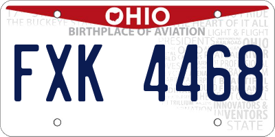 OH license plate FXK4468