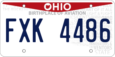 OH license plate FXK4486