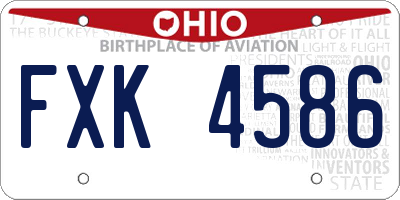 OH license plate FXK4586