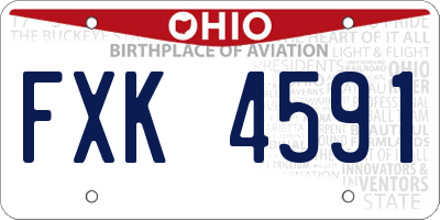 OH license plate FXK4591