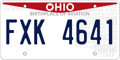 OH license plate FXK4641