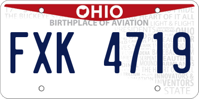 OH license plate FXK4719