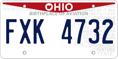 OH license plate FXK4732