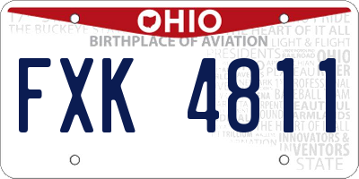 OH license plate FXK4811