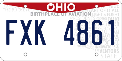 OH license plate FXK4861