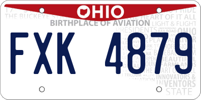 OH license plate FXK4879