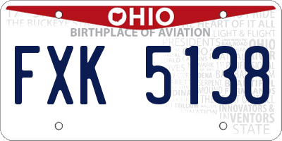 OH license plate FXK5138