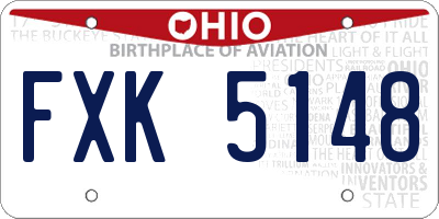 OH license plate FXK5148