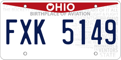 OH license plate FXK5149