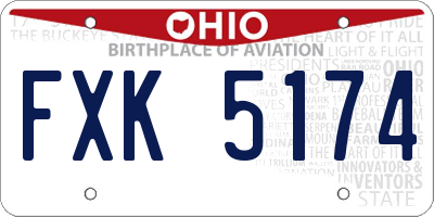OH license plate FXK5174