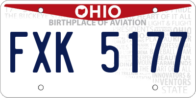 OH license plate FXK5177