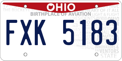 OH license plate FXK5183