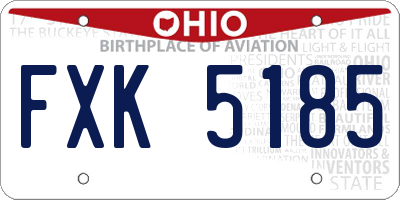 OH license plate FXK5185