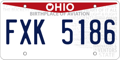 OH license plate FXK5186