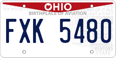 OH license plate FXK5480