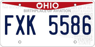 OH license plate FXK5586