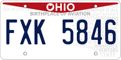 OH license plate FXK5846