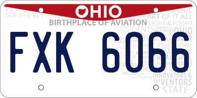 OH license plate FXK6066