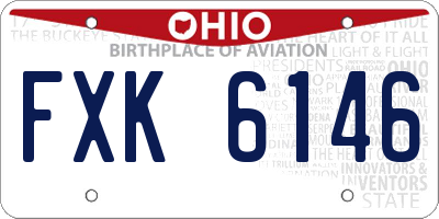 OH license plate FXK6146