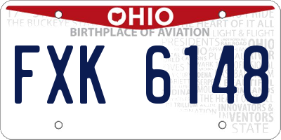 OH license plate FXK6148