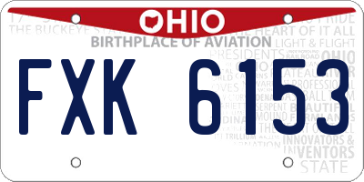 OH license plate FXK6153