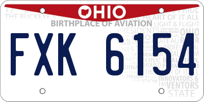 OH license plate FXK6154