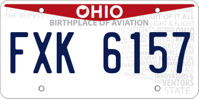OH license plate FXK6157