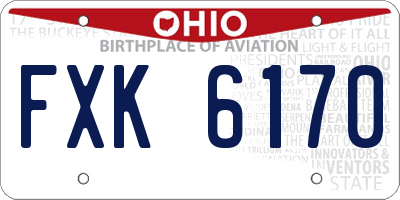 OH license plate FXK6170