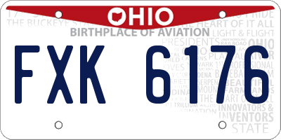 OH license plate FXK6176