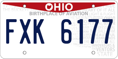 OH license plate FXK6177