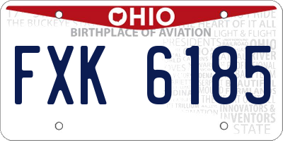 OH license plate FXK6185