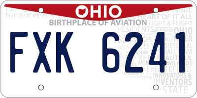 OH license plate FXK6241