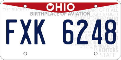OH license plate FXK6248
